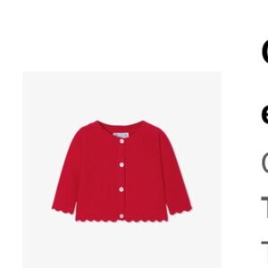 Red Kids Cardigan Sweater jacadi